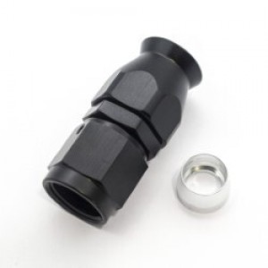AN fitting PTFE - Straight Black AN fitting PTFE - Straight Black