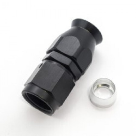AN fitting PTFE - Straight Black 