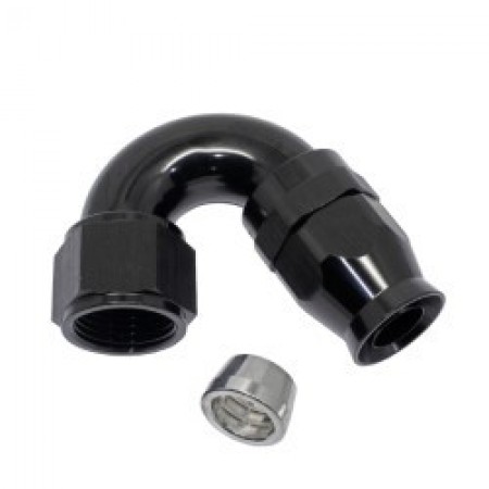 AN fitting PTFE - 150 Deg Black 