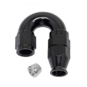 AN fitting PTFE - 180 Deg Black AN fitting PTFE - 180 Deg Black