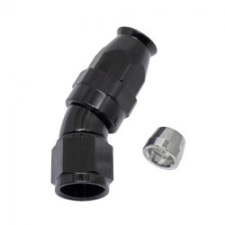 AN fitting PTFE - 30 Deg Black 