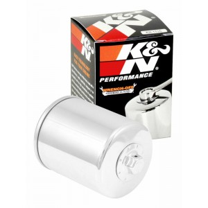 K&N Motorcycle Oil Filter Fits Harley Evo Black Chrome - KN-171C