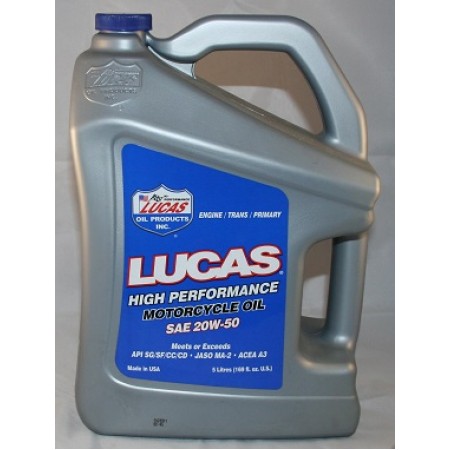 Lucas Oils 20W-50 Mineral Motorcycle oil  5ltr